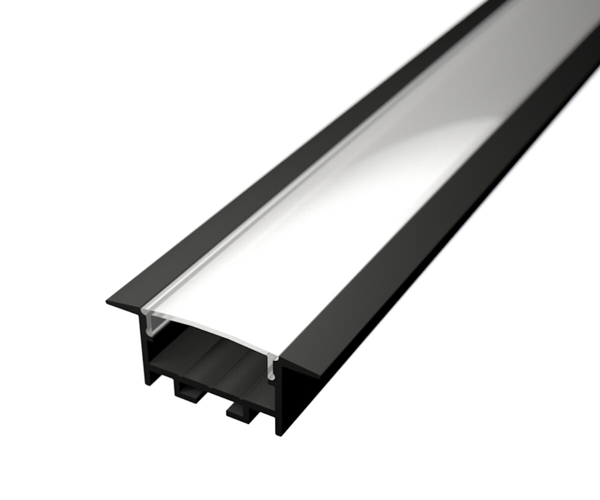 LED Solution Vstavaný profil pre LED pásiky V26 čierny Vyberte variantu a dĺžku: Profil bez difúzora 2m LP320B