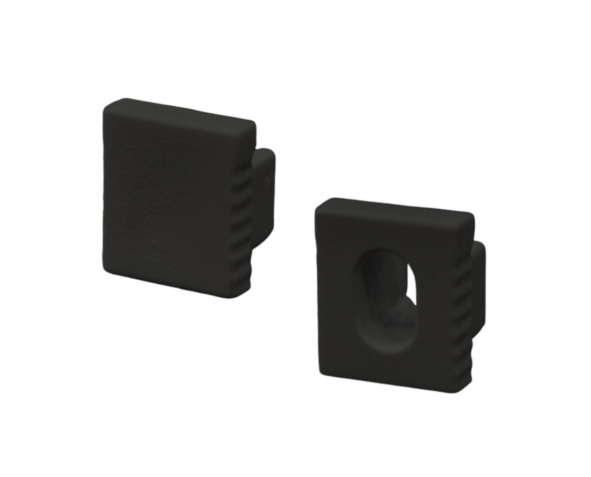 LED Solution Koncovka nástenného profilu SLIM N11 čierna Vyberte variantu: Koncovka s otvorom LP601B-END-HOLE