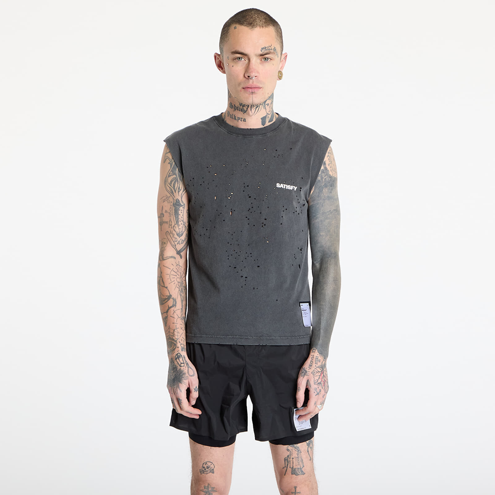 Tričko Satisfy MothTech Muscle Tee 00A02/ Aged Black L