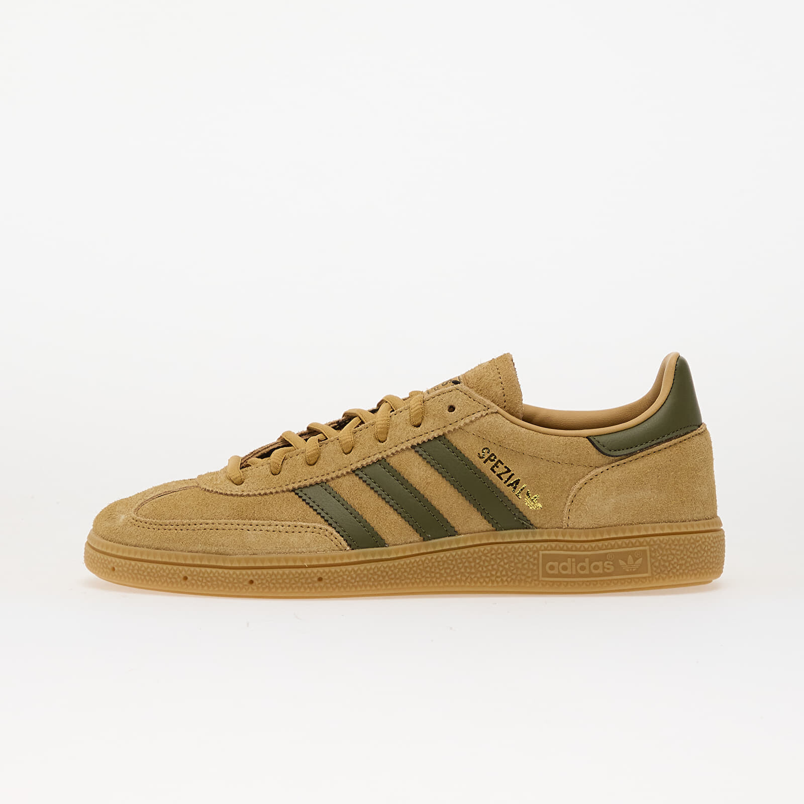 Tenisky adidas Handball Spezial Gold Beige/ Focus Olive/ Gum EUR 44