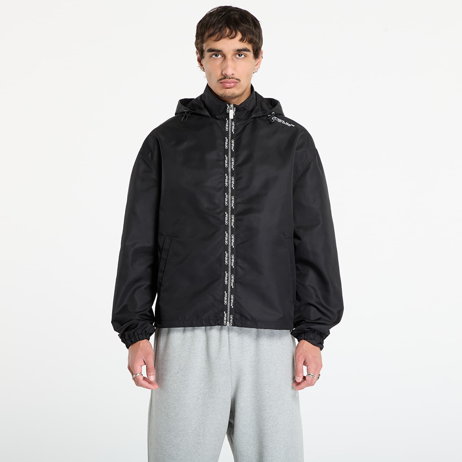 Bunda Off-White Bookish Nylon Windbreaker Black/ White L