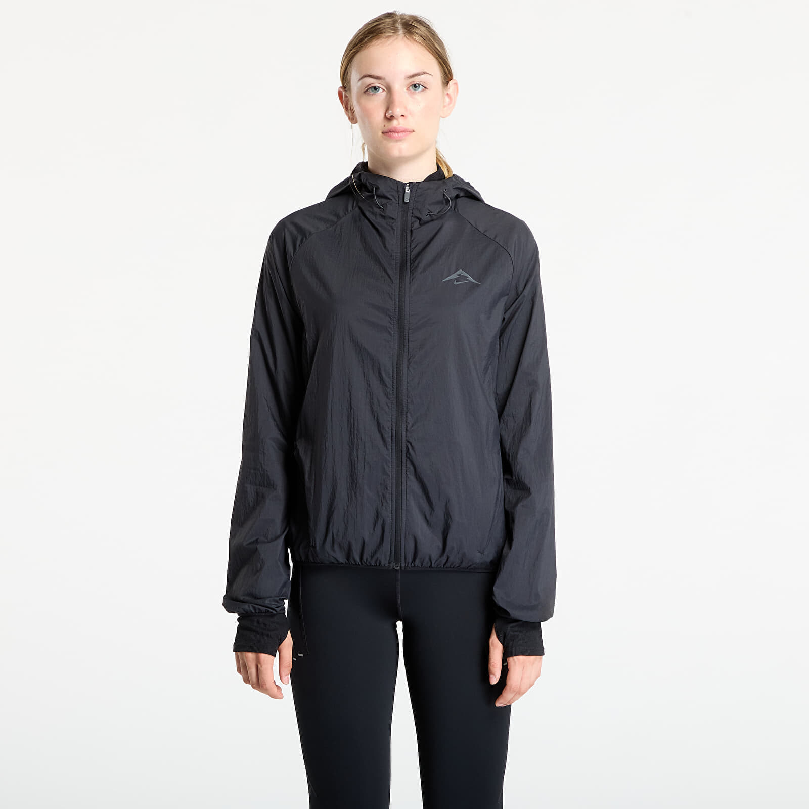 Bunda Nike Trail Women's Repel Running Jacket Black/ White/ Black L
