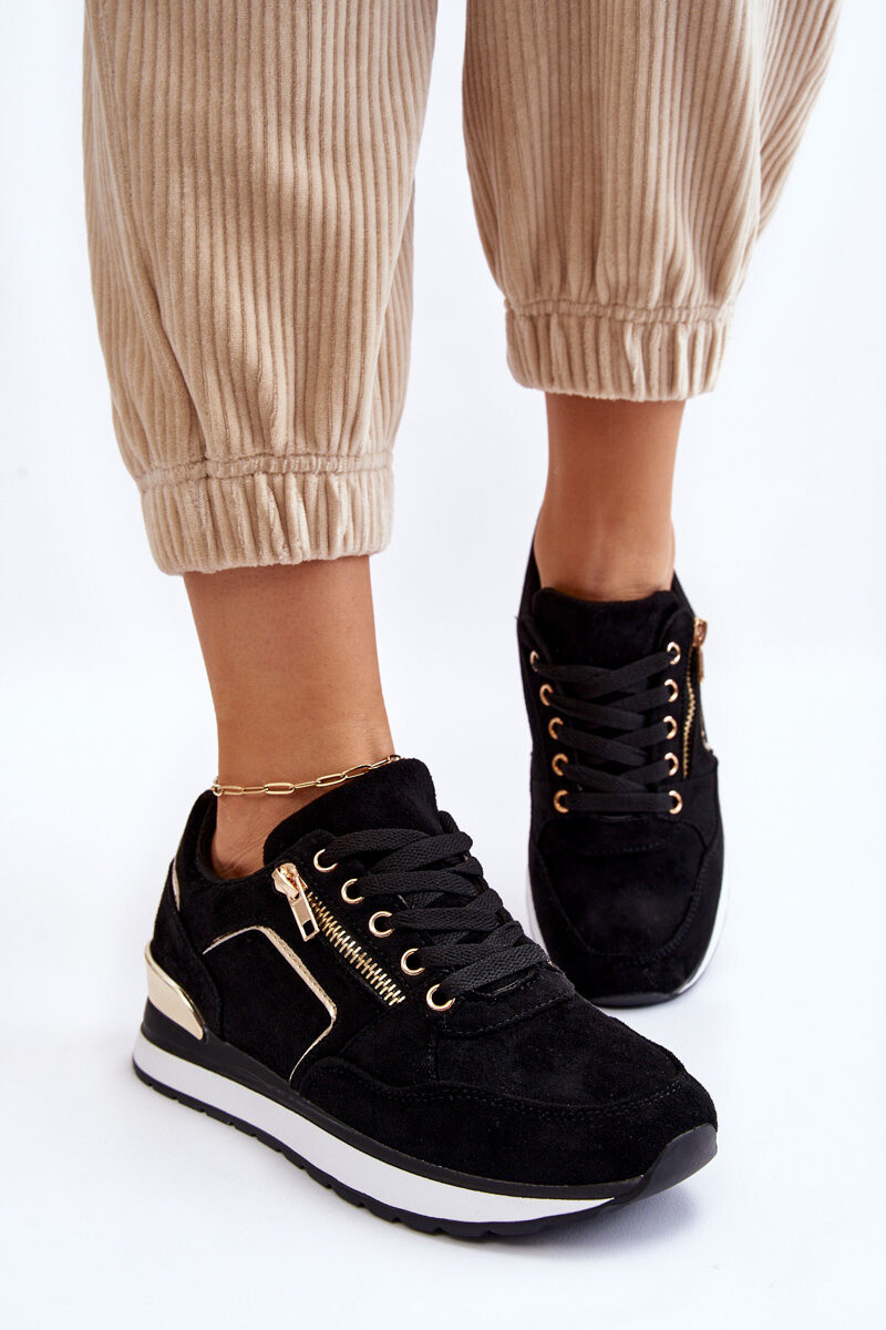 PG1 Suede Športové topánky na platforme Black Riverside Platform