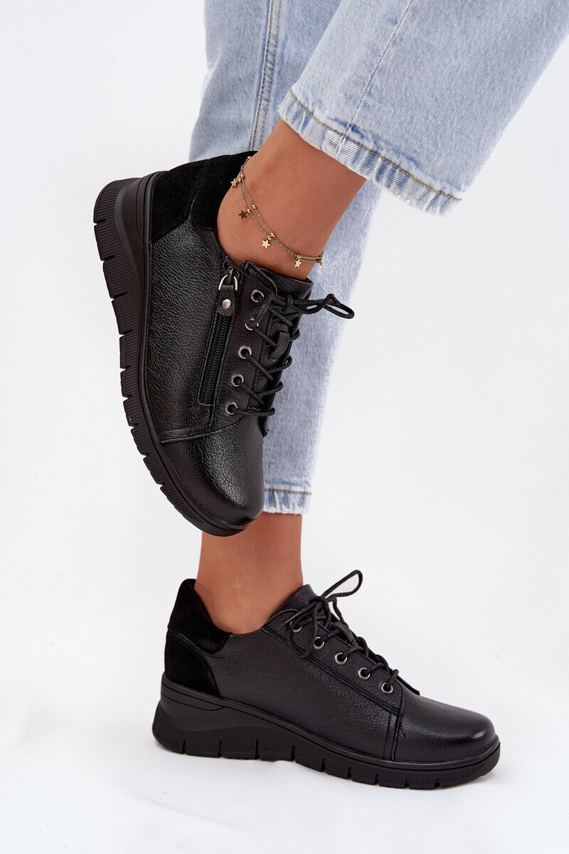 Kožené dámske platformové topánky Vinceza