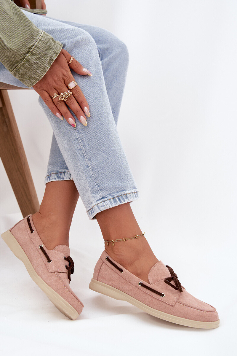 Boto Dámske mokasíny s šnúrkami Svetloružové Calivra