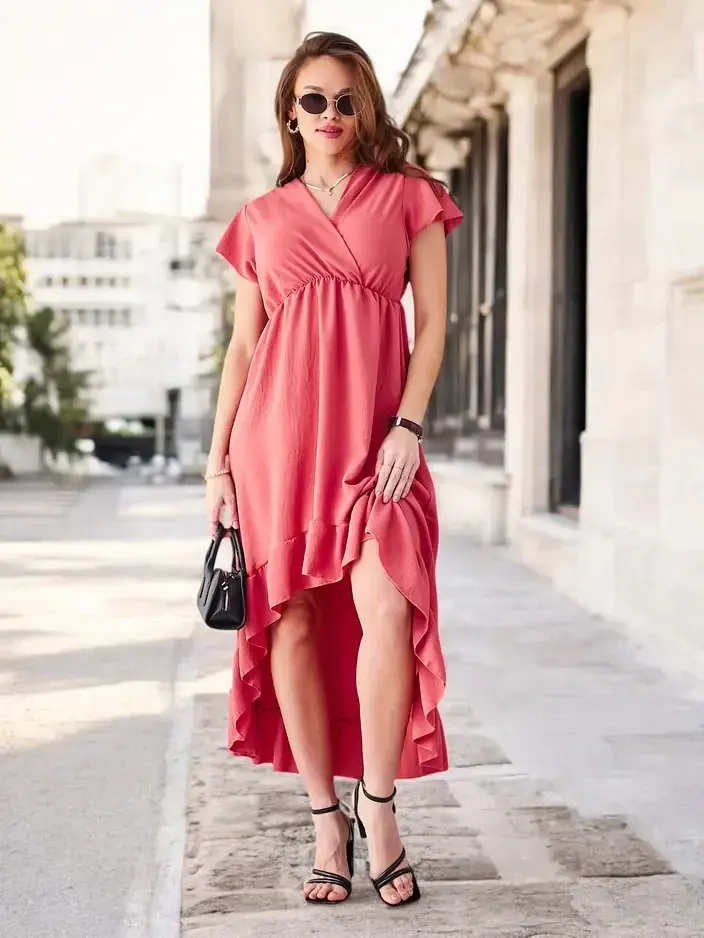 Resti Women's midi dress with an asymmetrical hem