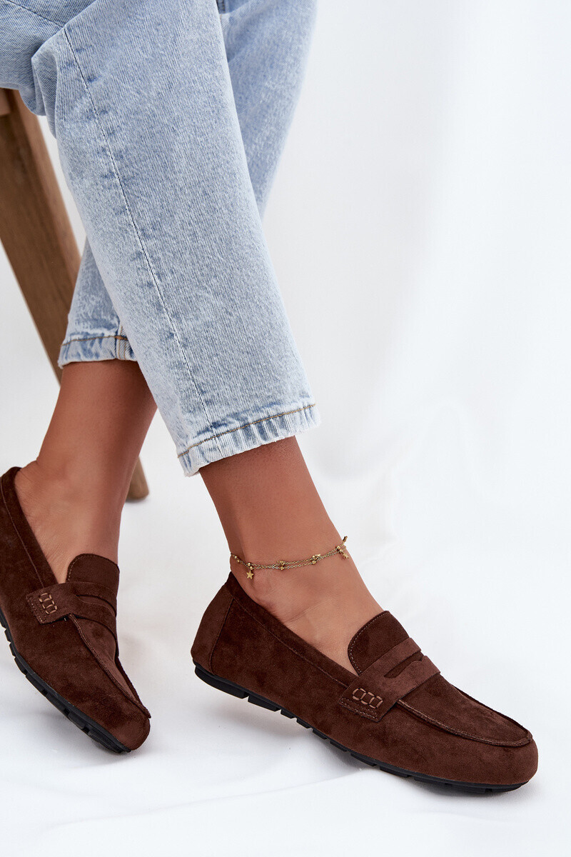 Boto Loafery Mokasíny Dámske Ploché Tmavohnedé Soreline