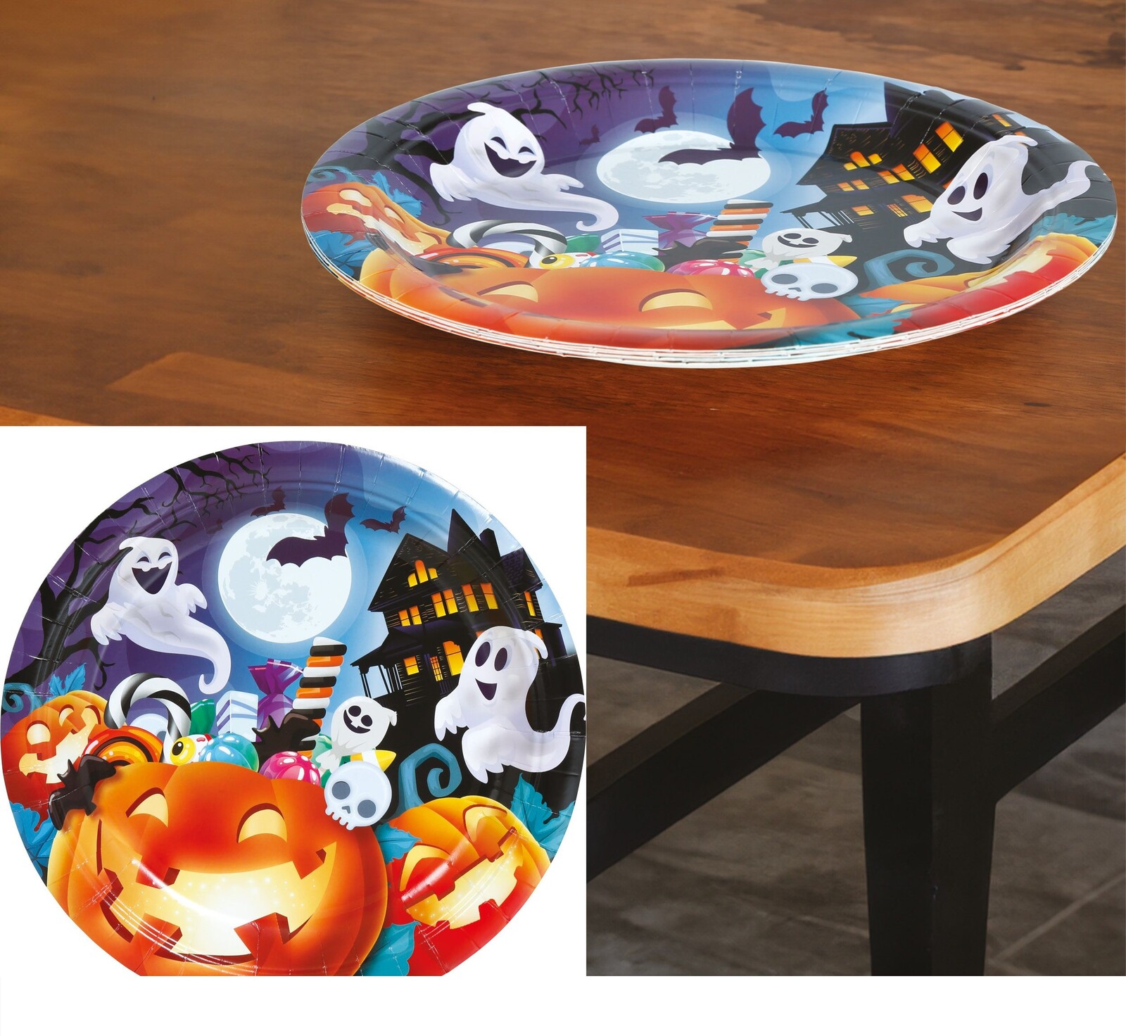 Guirca Papierové taniere - Halloween 6 ks 23 cm