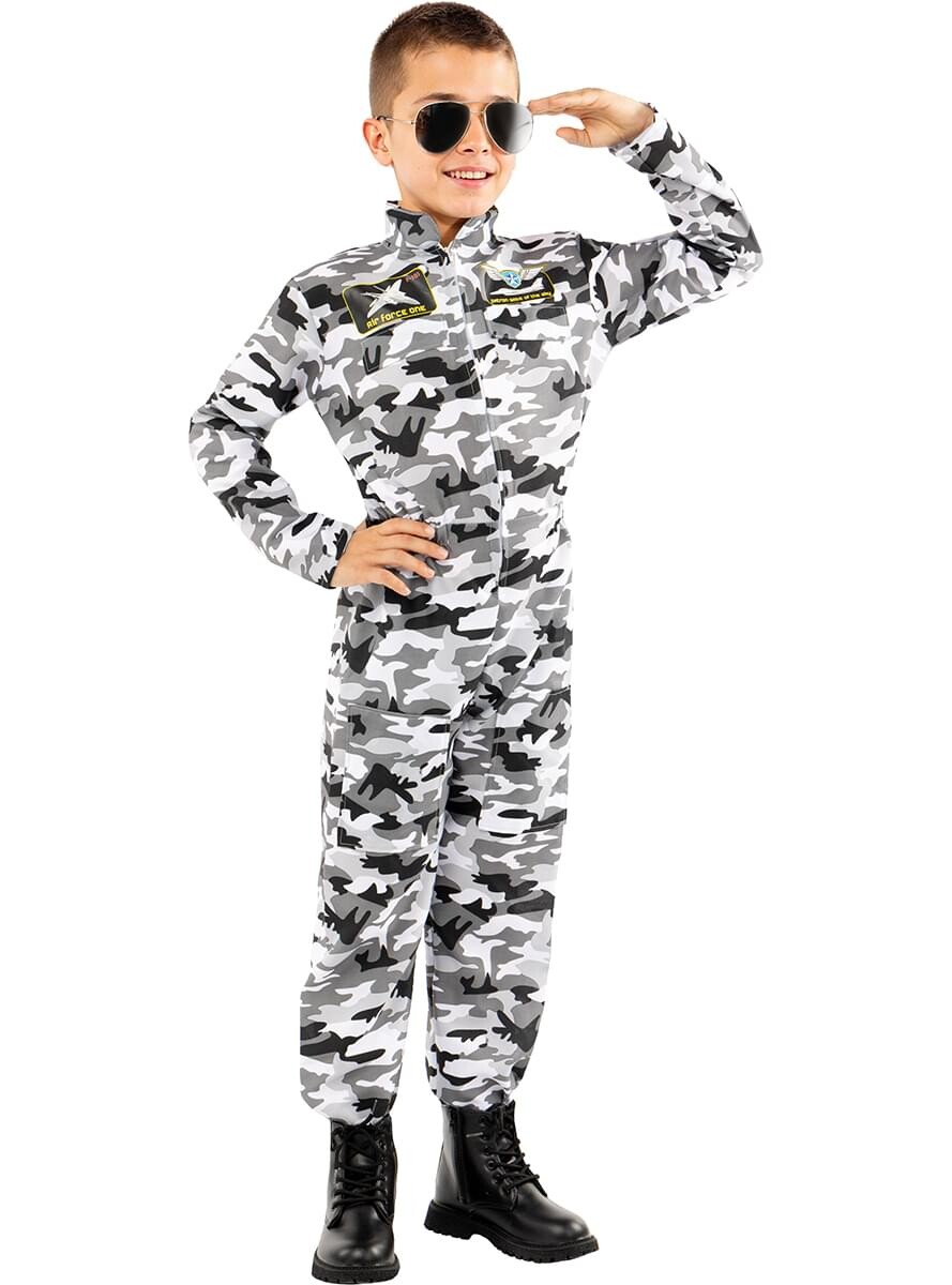 HeliumKing Detský kostým - Pilot stíhačky Veľkosť - deti: XL: 135 - 152 cm