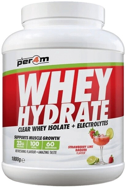 Per4m clear whey isolate + electrolytes 1800 g - jahoda/ limetka