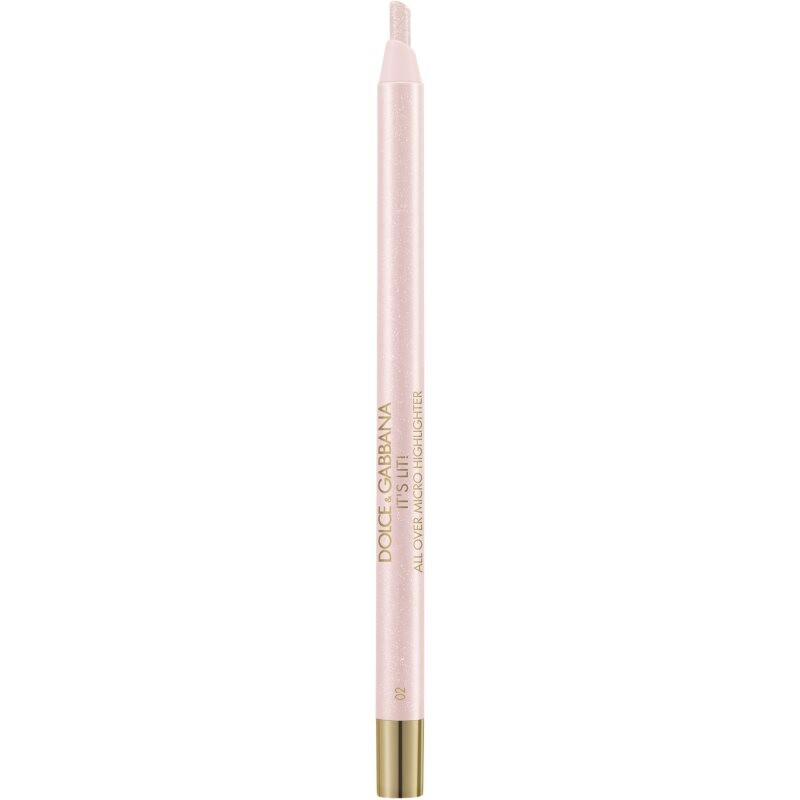 Dolce&Gabbana Bold It's Lit! tuhý krémový rozjasňovač v ceruzke odtieň 02 Galactic Glimmer - Pink-Lilac Pearlescent Multichrome 0.35 g