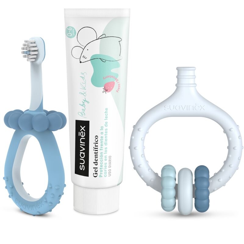 Suavinex Baby & Kids My First Dental Care Set darčeková sada pre bábätká a deti Blue