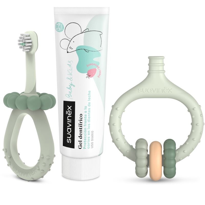 Suavinex Baby & Kids My First Dental Care Set darčeková sada pre bábätká a deti Green