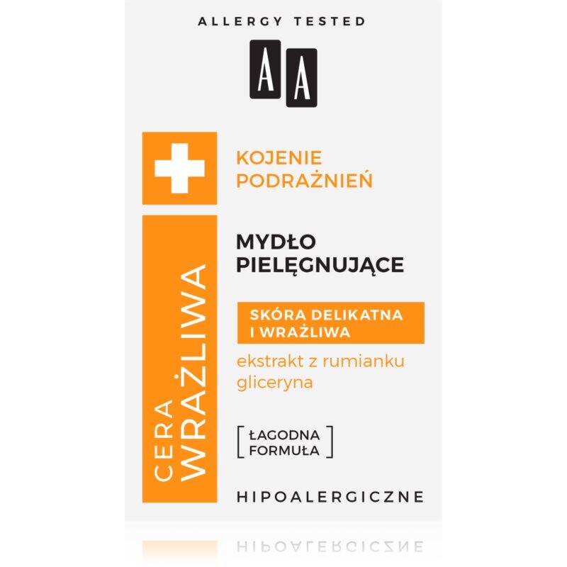 AA Cosmetics Sensitive Skin čistiace tuhé mydlo na tvár a telo 90 g