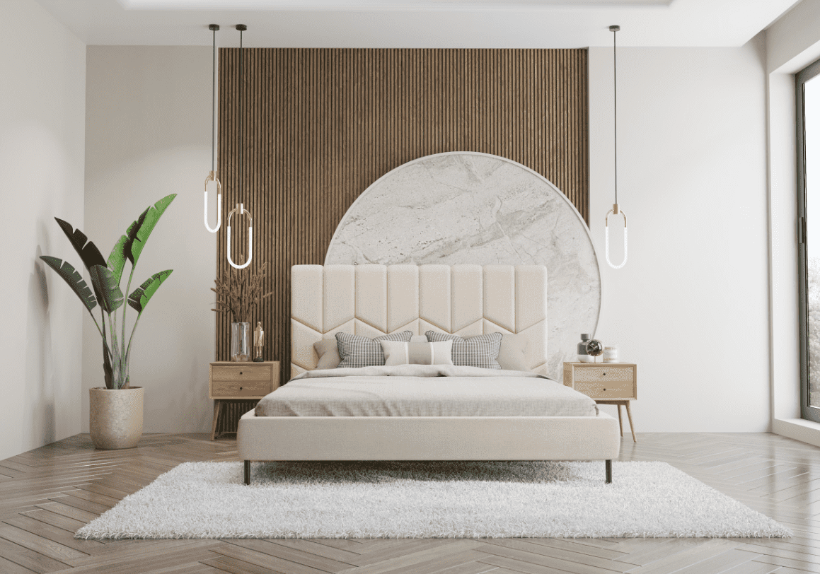 ArtIdz Luxusná manželská posteľ AUREA s roštom | béžová 160 x 200 cm