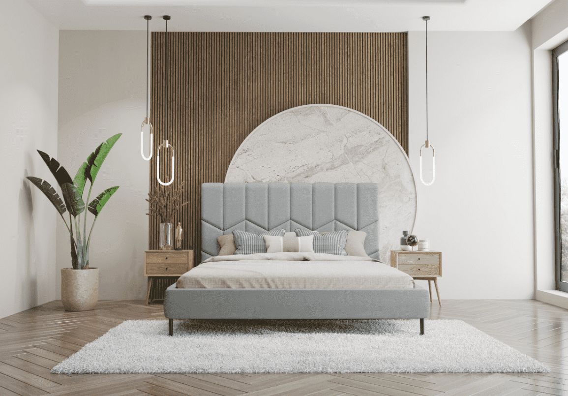 ArtIdz Luxusná manželská posteľ AUREA s roštom | sivá 160 x 200 cm