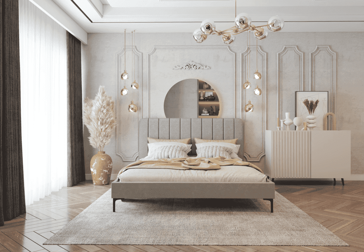 ArtIdz Luxusná manželská posteľ ORLA s roštom | sivá 160 x 200 cm