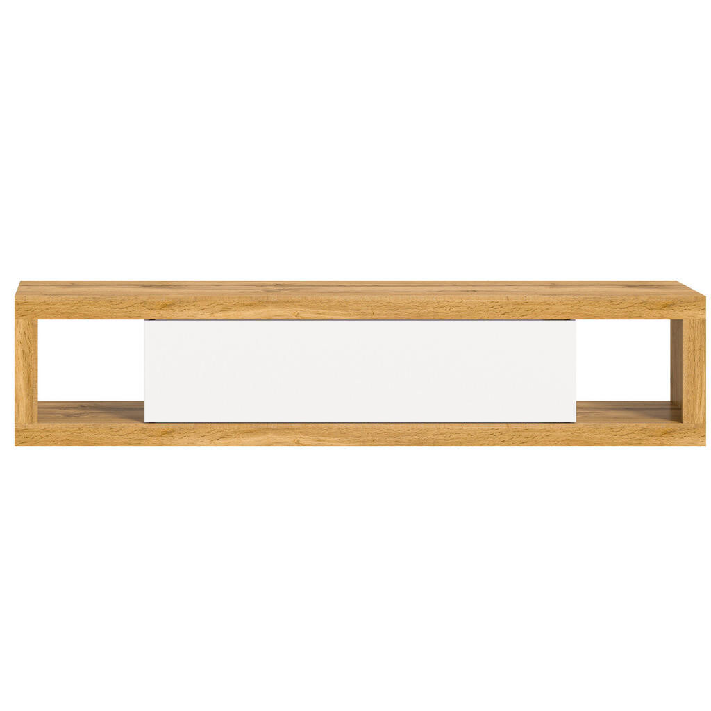 MID.YOU NÍZKA KOMODA, biela, dub wotan, 180/39/30 cm
