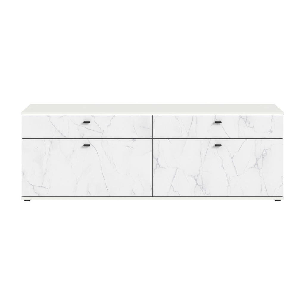 MID.YOU NÍZKA KOMODA, biela, 180/62/40 cm