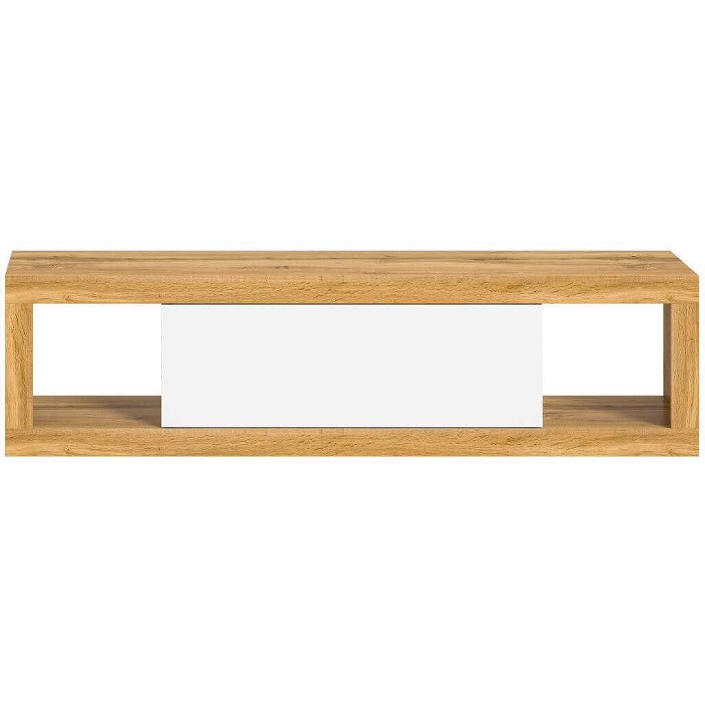 MID.YOU NÍZKA KOMODA, biela, dub wotan, 150/39/30 cm