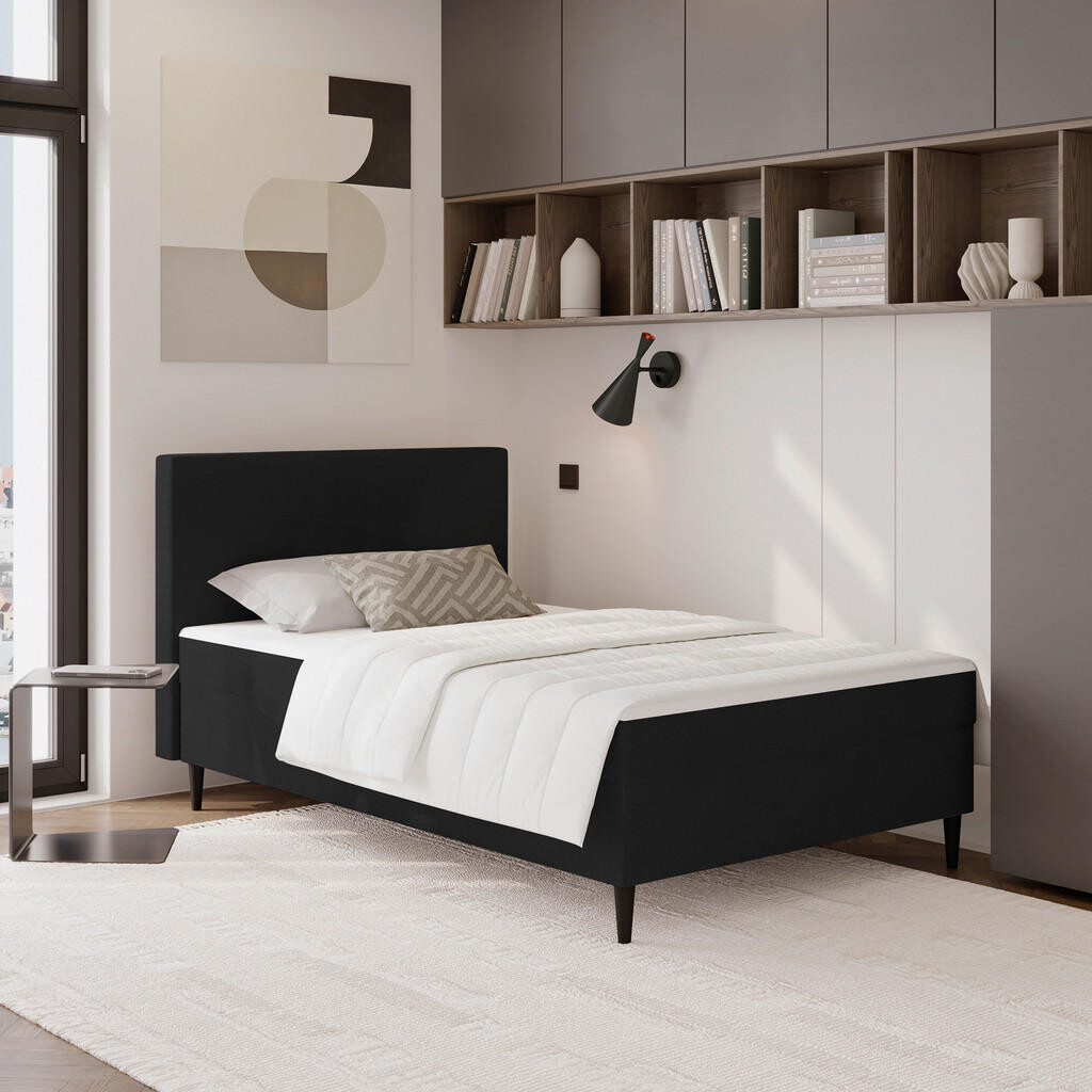 P & B AMERICKÁ POSTEĽ, 120/200 cm, čierna