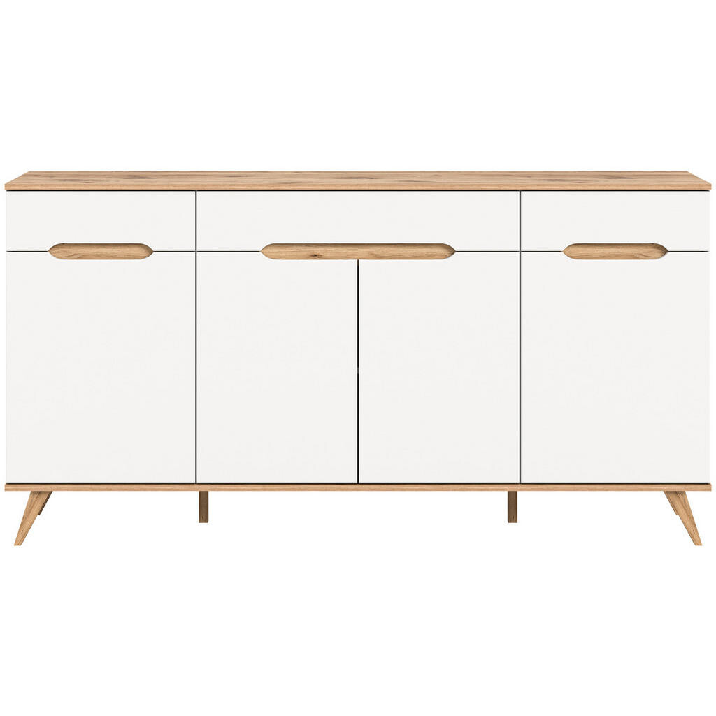 MID.YOU ŠIROKÁ KOMODA, biela, farba duba, 185/95/40 cm