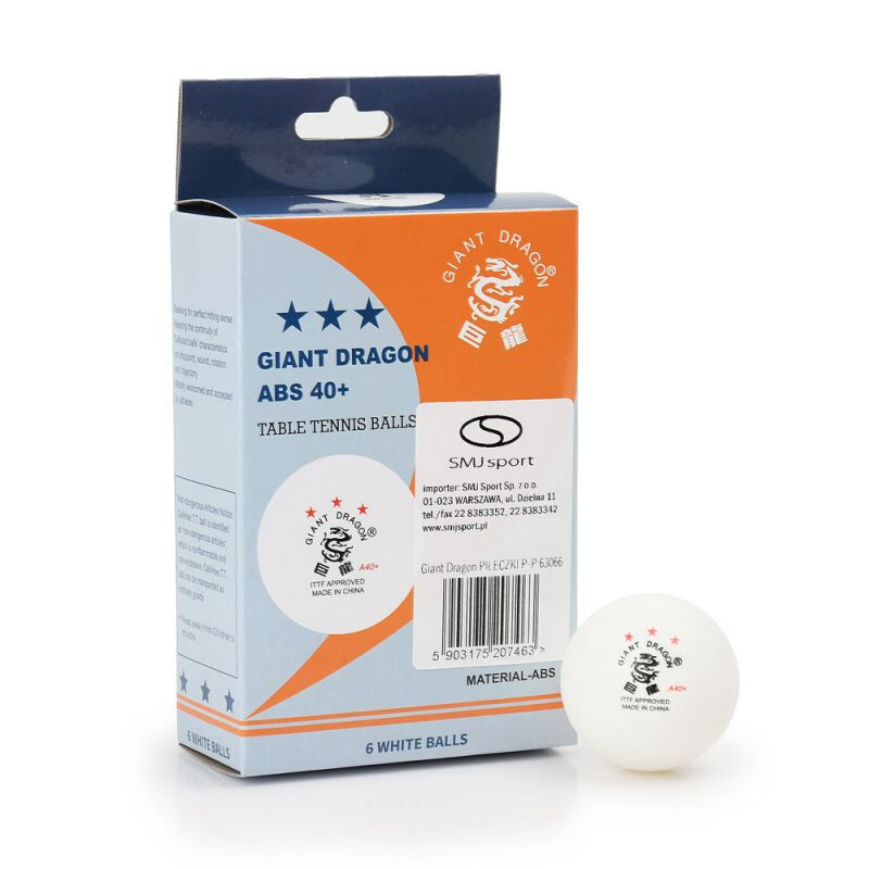 Pingpongové loptičky Giant Dragon ITTF *** ABS 40+ 63066 6 ks.