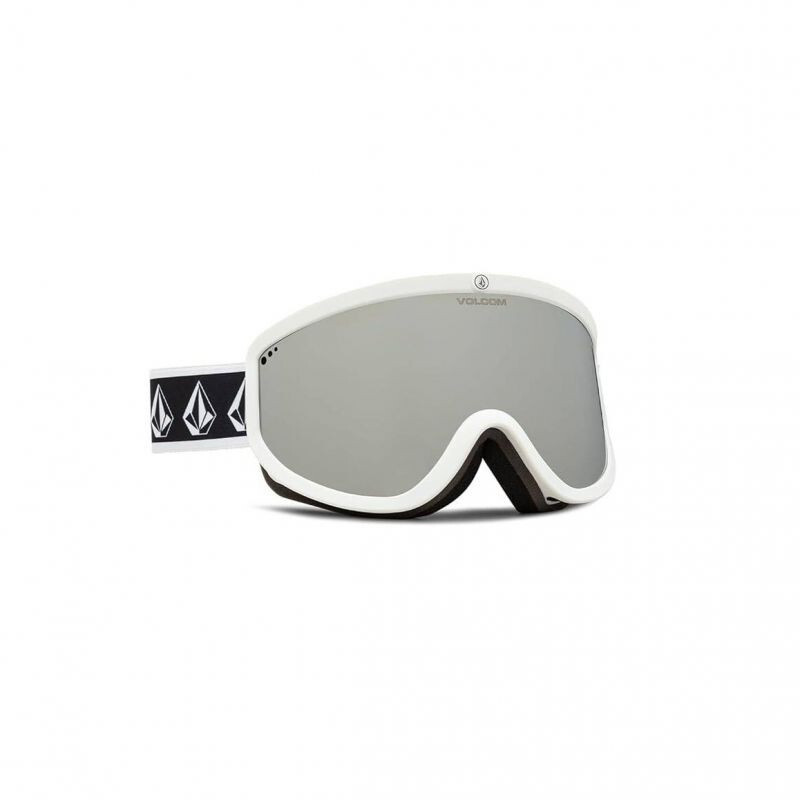 Snowboardové okuliare Volcom FOOTPRINTS WHITE RERUN/SILVER CHROME silver mirrors (VG0622316) Jedna velikost