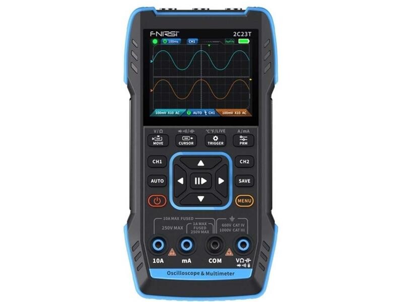 Osciloskop, generátor funkcií a multimeter FNIRSI 2C23T, 10MHz