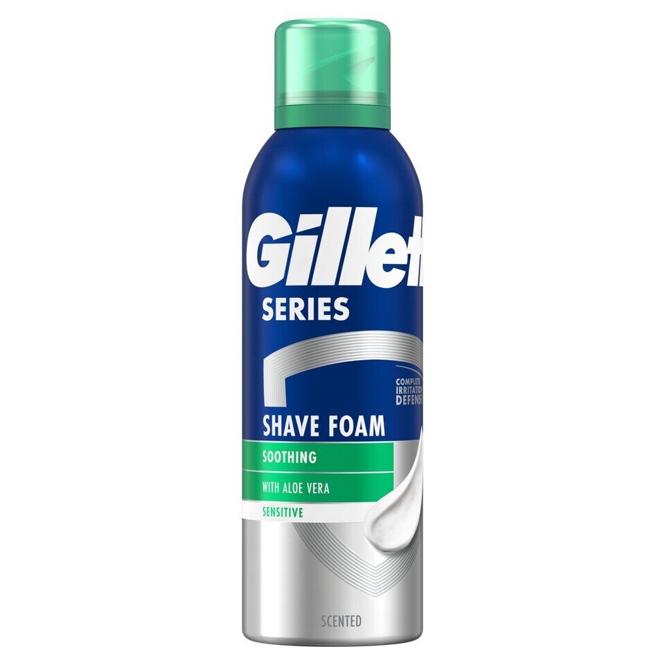 Gillette Gilette pena na holenie Series Soothing Sensitive s Aloe vera, 200 ml