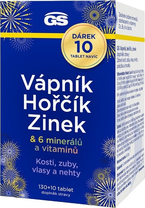 GS Vápnik, horčík, zinok 140 tabliet