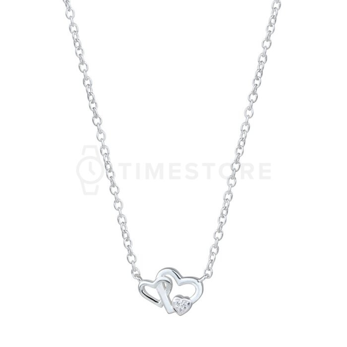 Strieborný náhrdelník so srdiečkami TS-PN-0039