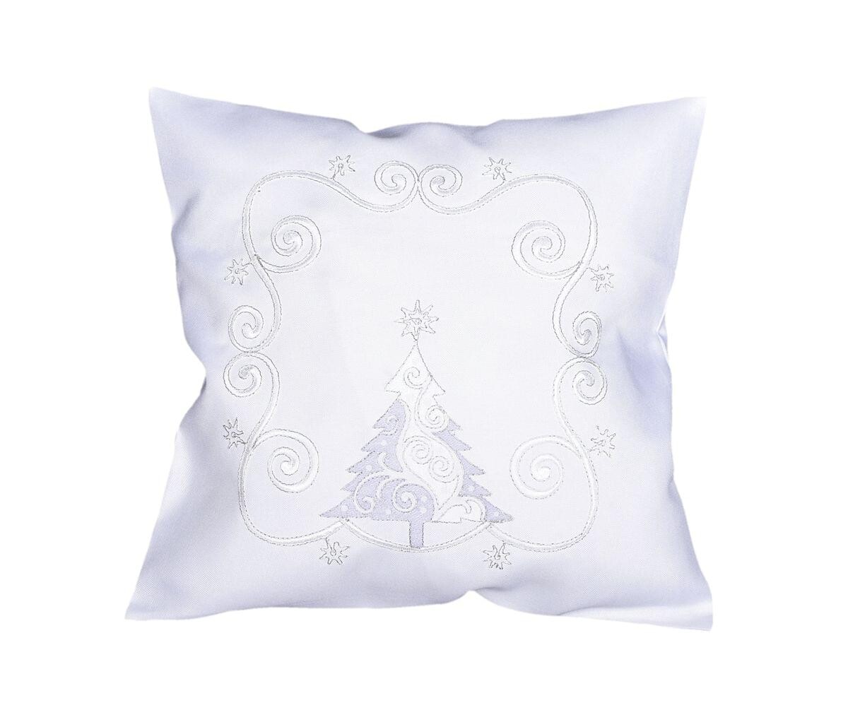 Povlečenie na vankúš, stromček, biely, 40 x 40 cm