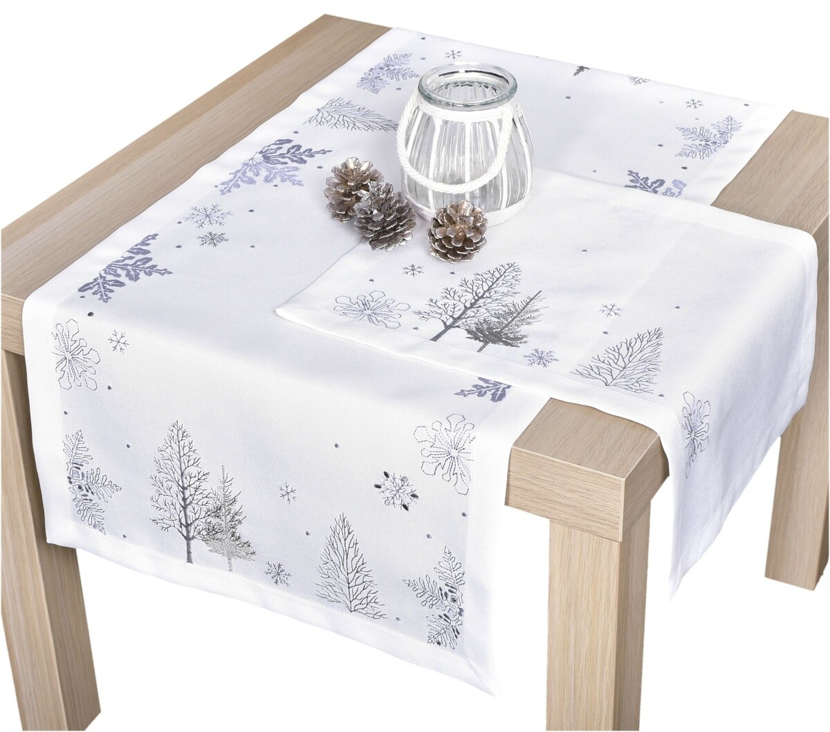 Obrus Vianočné, Zimná pohoda, biely