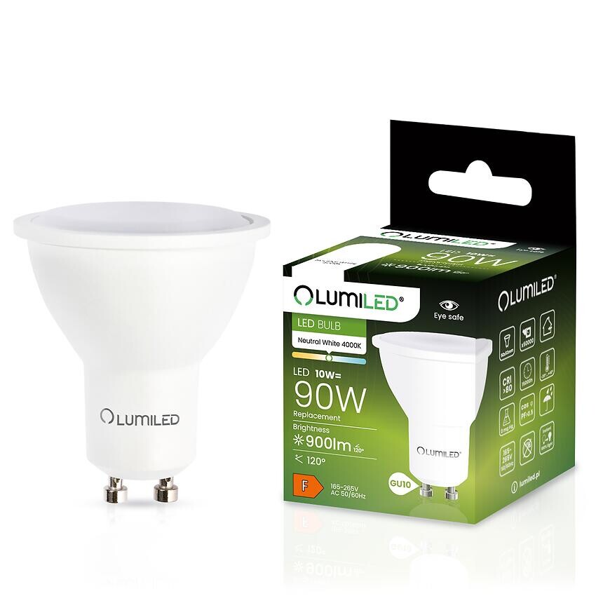 Žiarovky Lumiled LED GU10 10W 840 900lm fr 120d 4000K