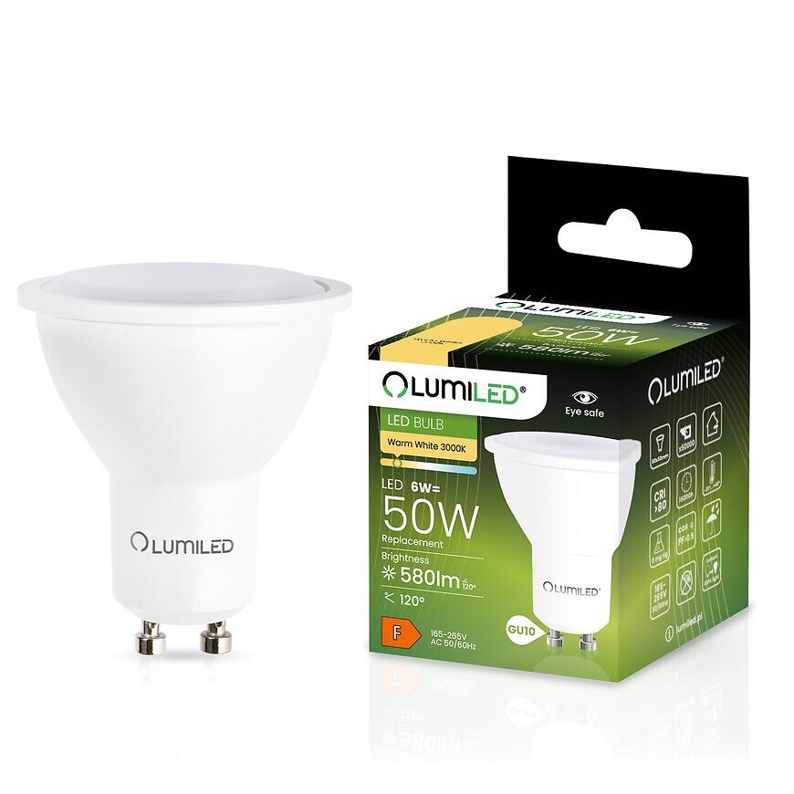 Žiarovky Lumiled LED GU10 6W 580lm 12st cb
