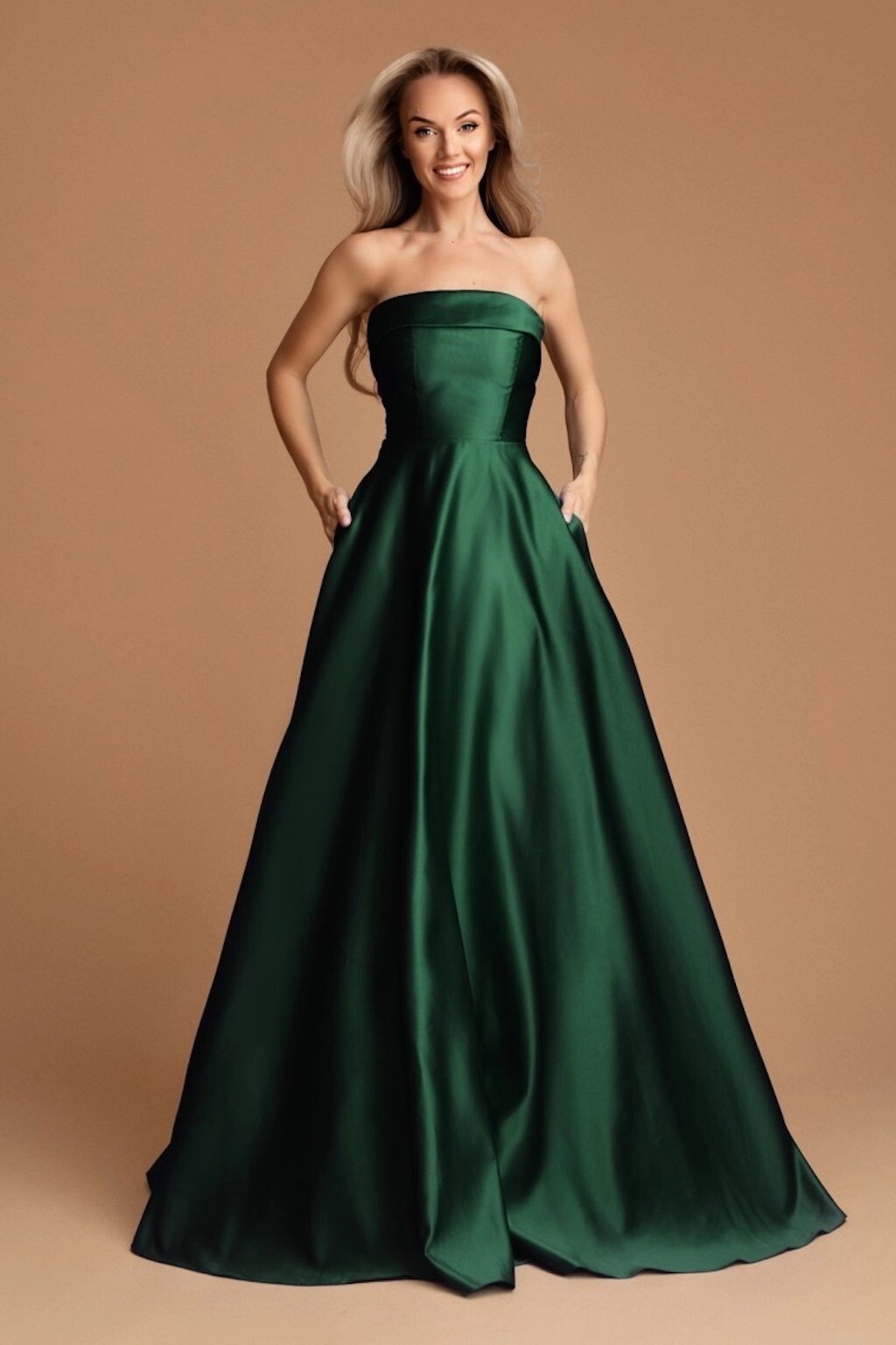 Eva & Lola Smaragdové spoločenské šaty Veľkosť: S