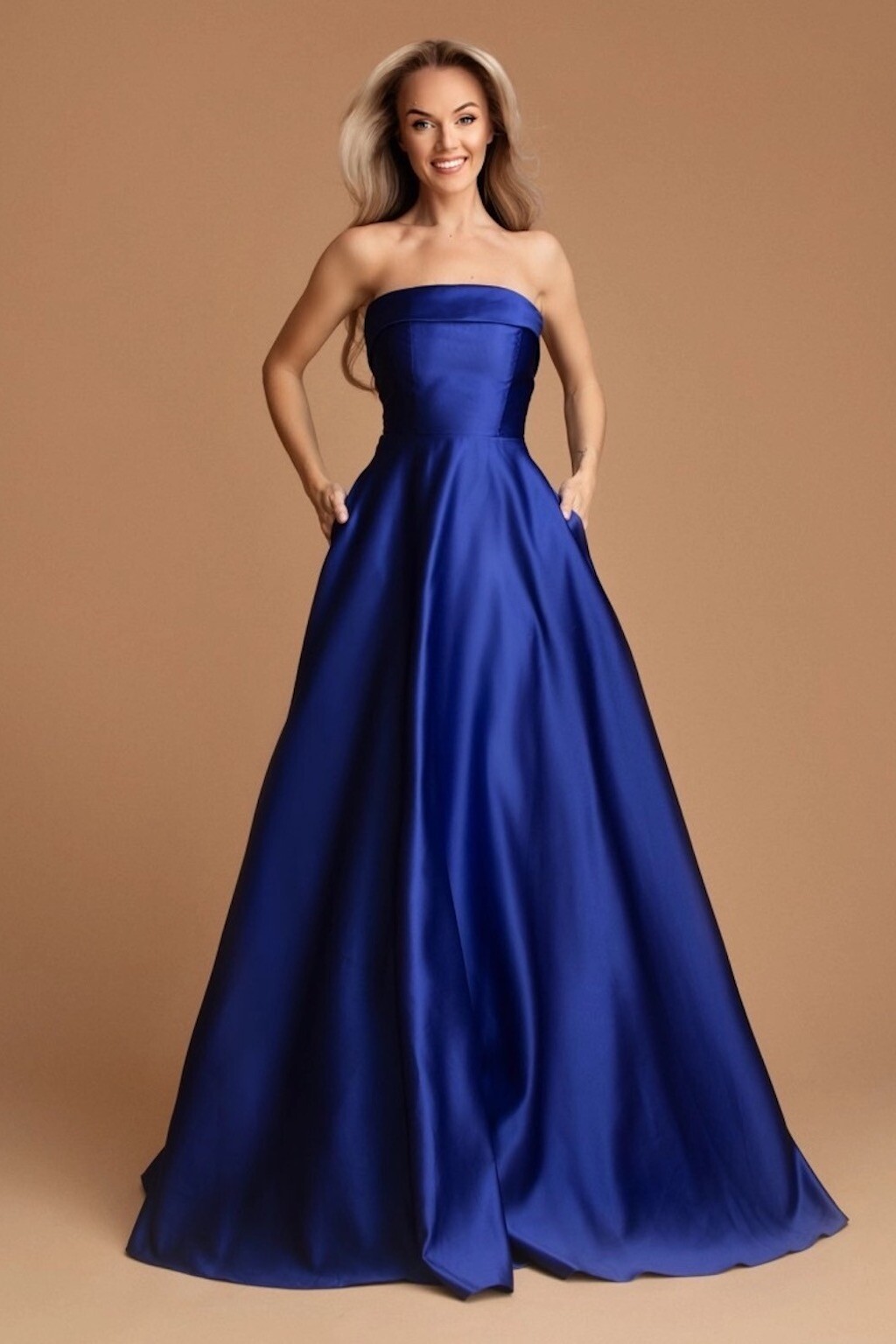 Eva & Lola Modré spoločenské šaty Veľkosť: S