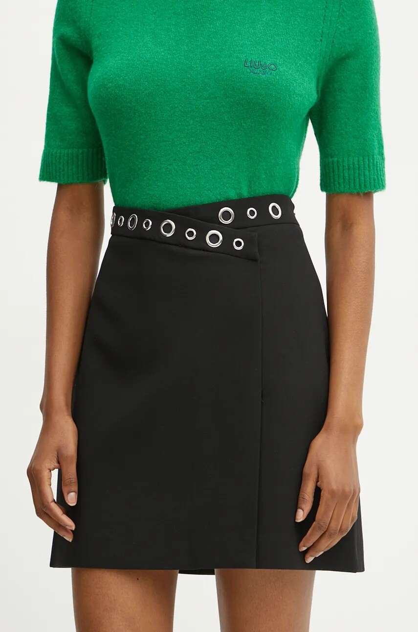 Sukňa Morgan JILLY čierna farba, mini, áčkový strih, JILLY