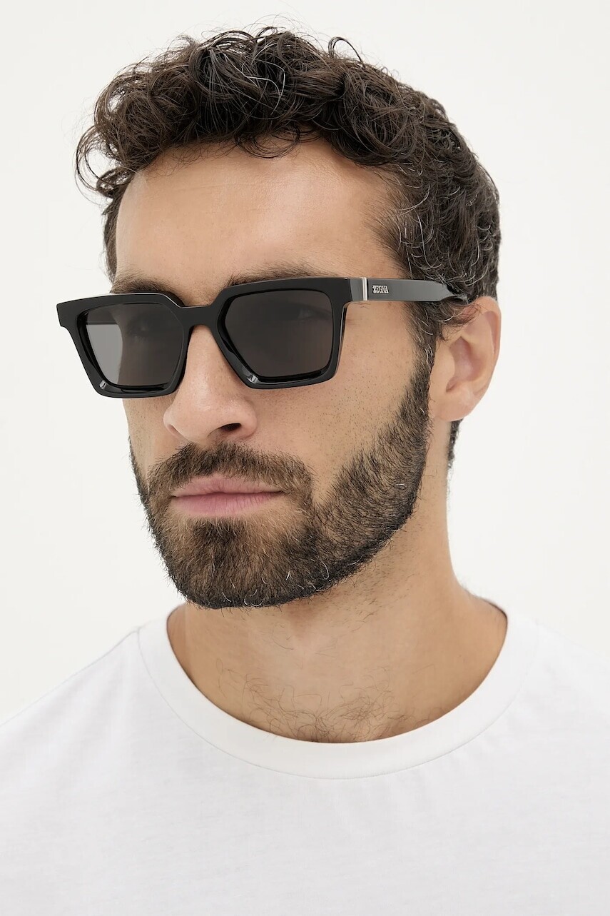 Slnečné okuliare Zegna pánske, čierna farba, EZ0214_5401A