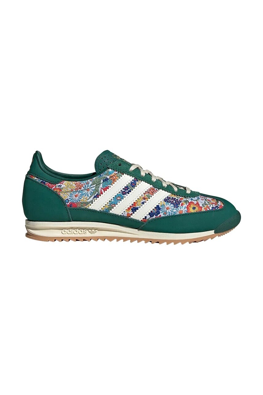 Tenisky adidas Originals x Liberty London Sl 72 OG dámske, zelená farba, JH7226