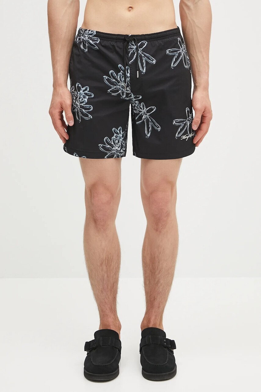 Plavkové šortky Filling Pieces Swimshorts Chrome čierna farba, 91413741861