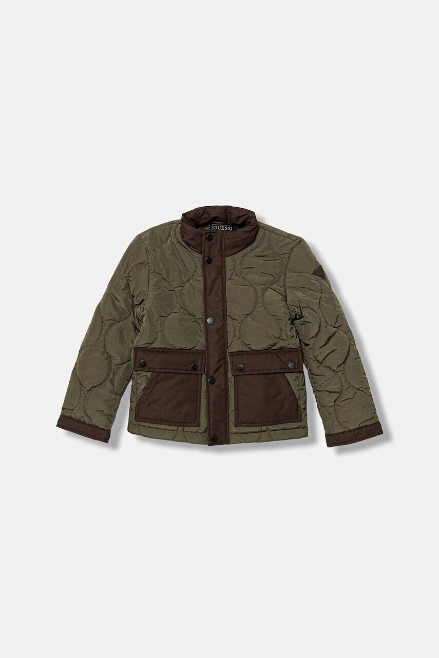 Detská bunda Guess zelená farba, L5YL04 WHFE0