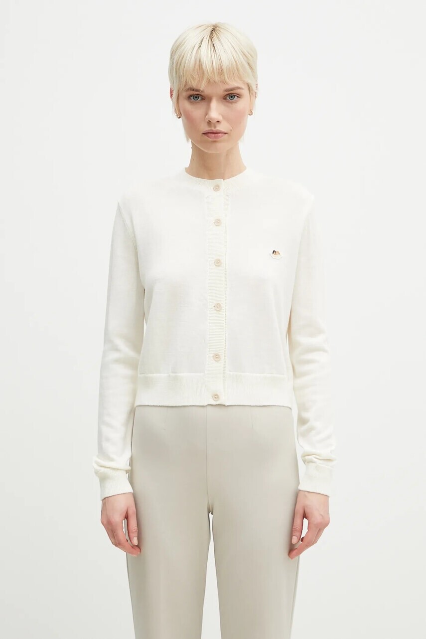 Vlnený kardigán Fiorucci Angel Patch dámsky, béžová farba, tenký, W02SPKCA337KN03WH02