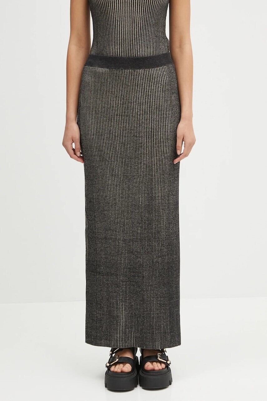 Sukňa Samsoe Samsoe Sacheryl čierna farba, maxi, puzdrová, F25100047