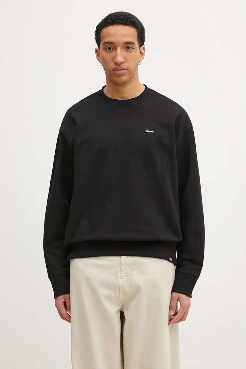 Mikina Dickies Clancy Heavyweight Sweatshirt Black pánska, čierna farba, jednofarebná, DK0A87CKBLK1