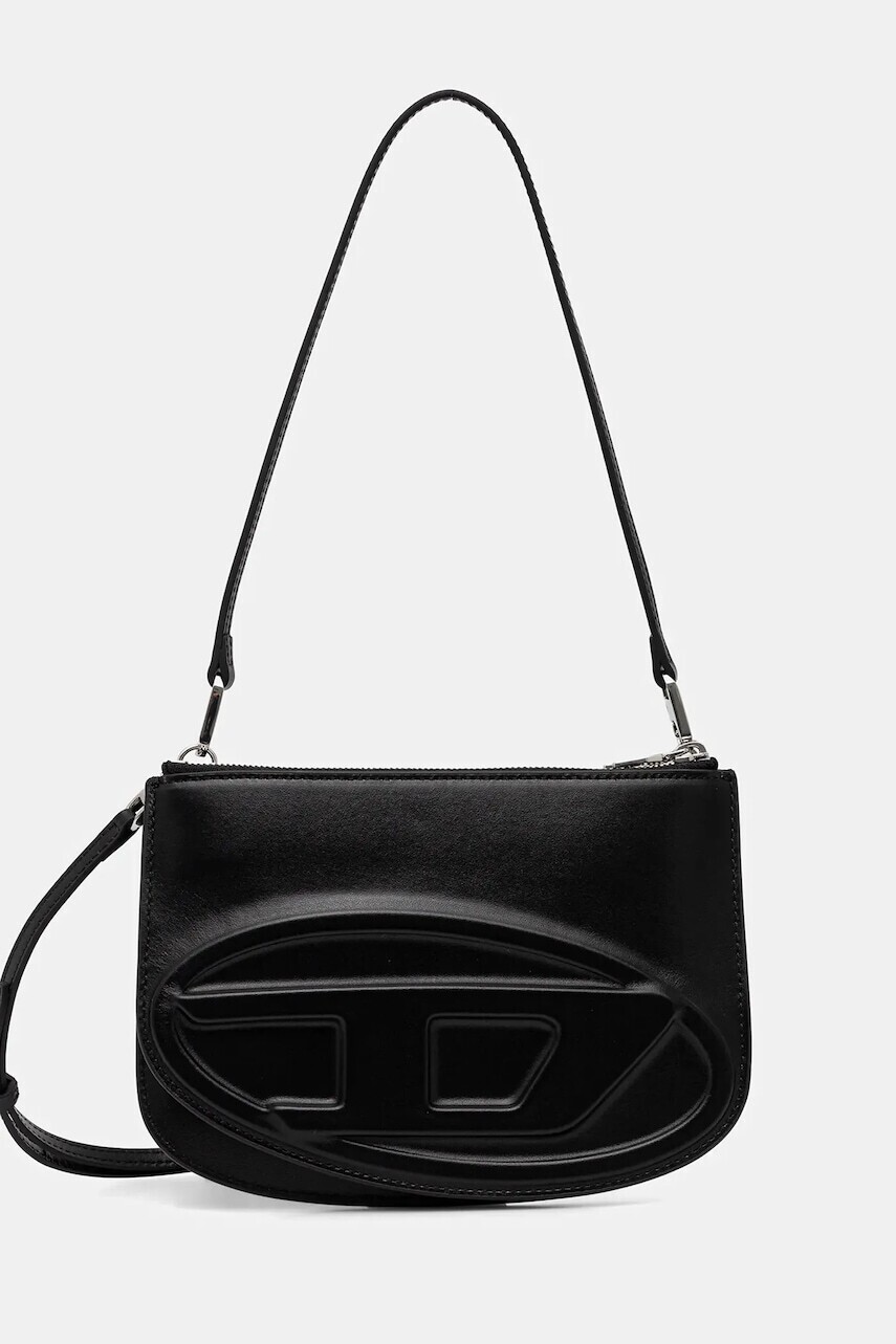 Kožená kabelka Diesel 1DR 2.0 1DR TWIN čierna farba, X10330.PR818