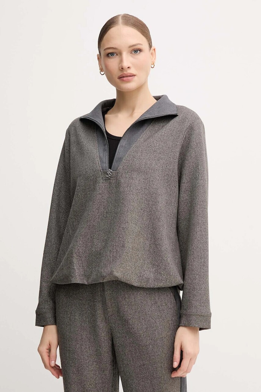 Blúzka Mos Mosh SOLEIA hnedá farba, 174090