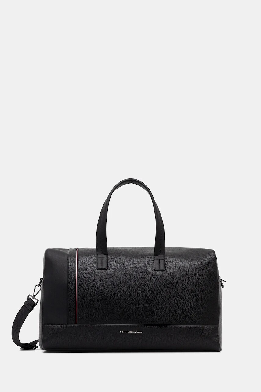 Taška Tommy Hilfiger čierna farba, AM0AM13630