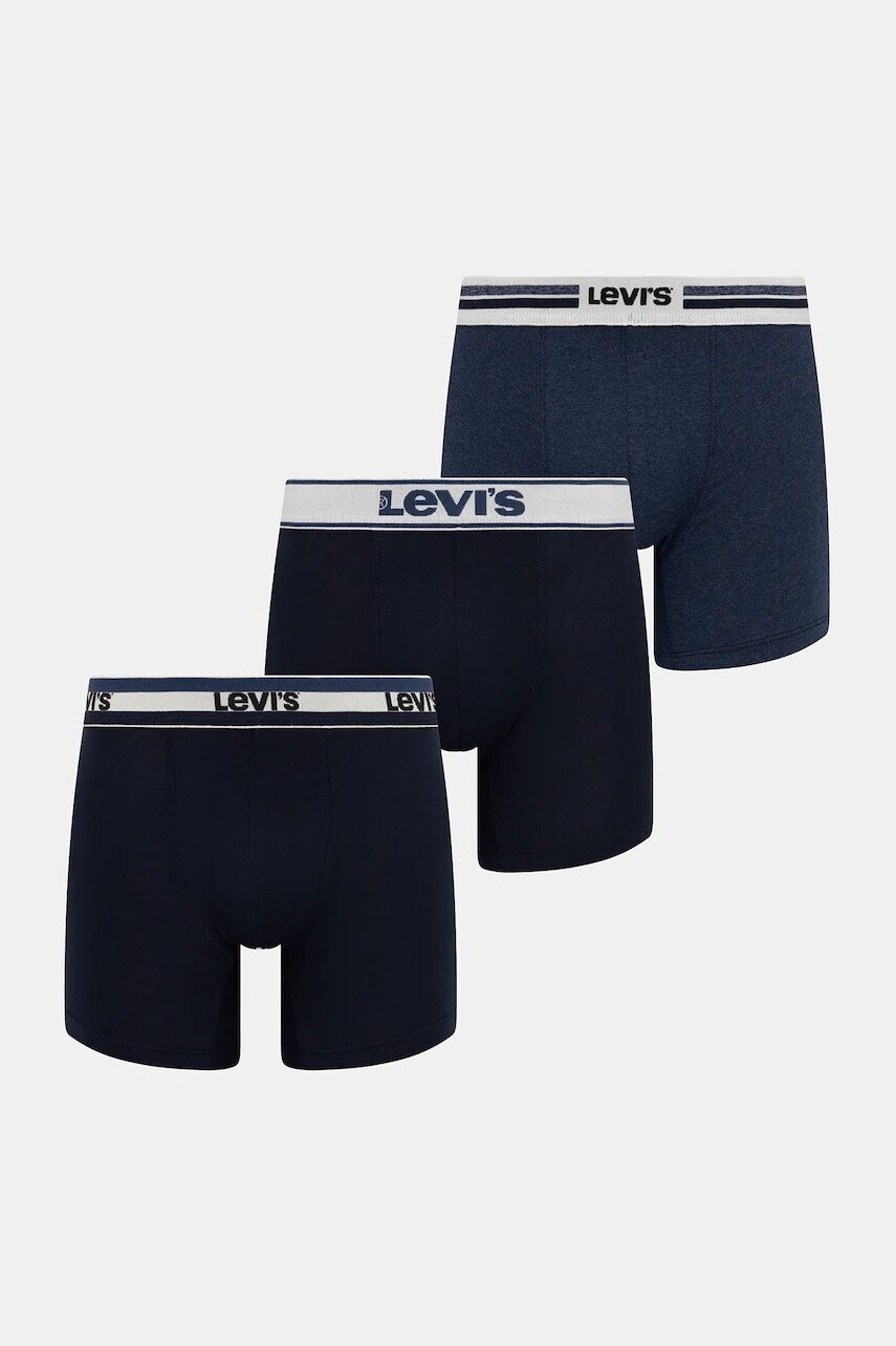 Boxerky Levi's 3-pak tmavomodrá farba, 37149-1189